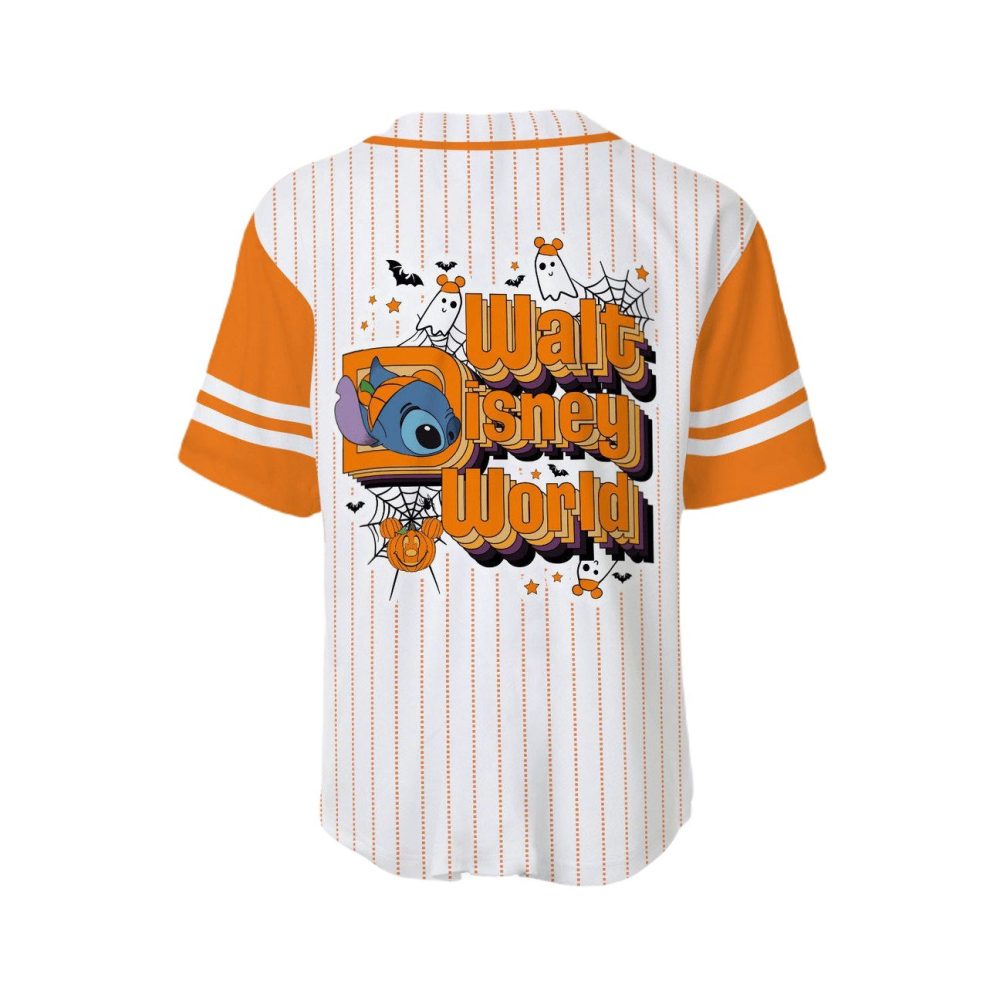 Disney Halloween Baseball Jersey – Fun Stitch &amp; Ghosts Design For Fans