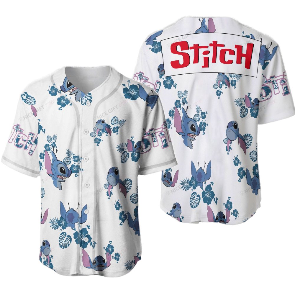 Stitch Baseball Jersey - Cute Blue Alien Design, Comfortable &amp; Stylish, Perfect Gift!
