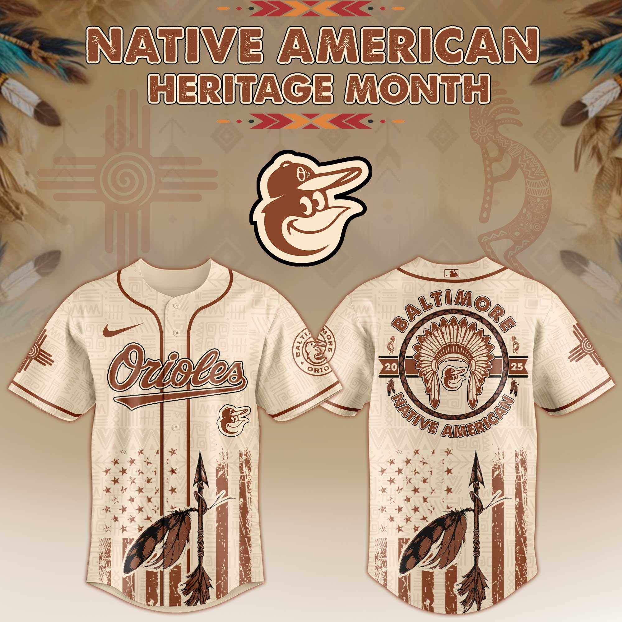 Baltimore Orioles Native American Heritage Month Jersey