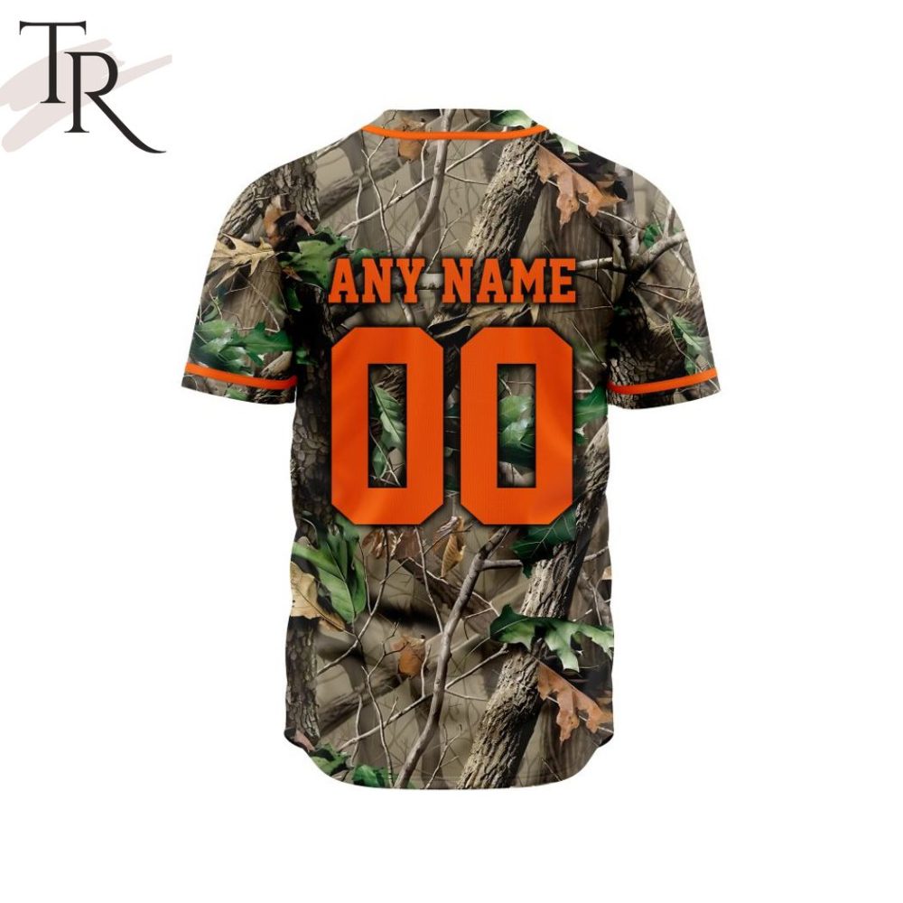 Camouflage Baseball Jersey With Logo - Stylish Outdoor Sportswear For Fans