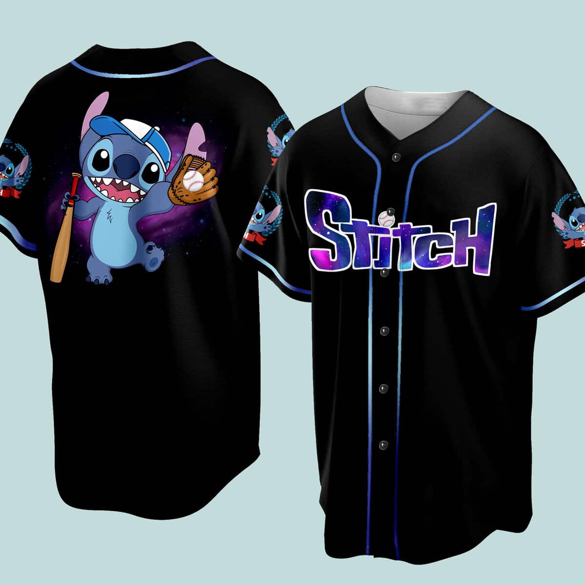 Stitch Baseball Jersey - Vibrant Cartoon Design For Fans - Unisex Sportswear Tee